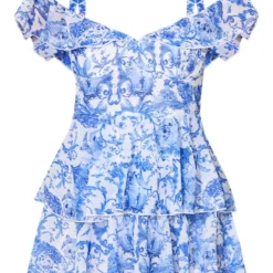 Petite Mini Robe Bleue En Mousseline De Soie Imprimé à Volants -Promos Jupe Éthérée Boutique adee47a84893b4903d7d06f5c93046b92ec3db78 cnd3288 5