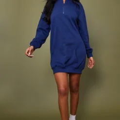 Tall Robe En Sweat Bleu Marine à Zip -Promos Jupe Éthérée Boutique b14d7f03773b3dfb8b8671af34f9711ffd92b182 cnc4009 3