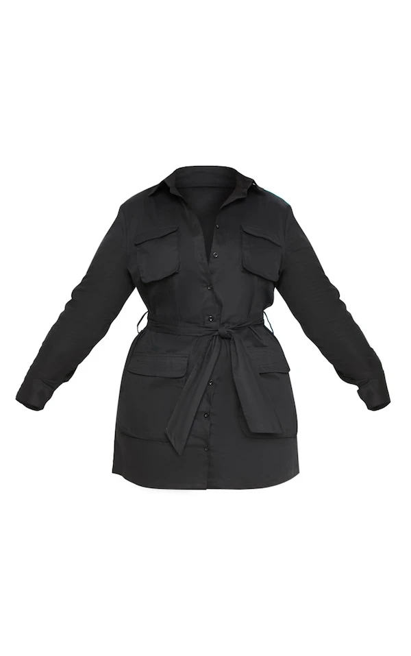 Plus - Robe Chemise Noire Style Utilitaire 3 Plus - Robe Chemise Noire Style Utilitaire – Image 3