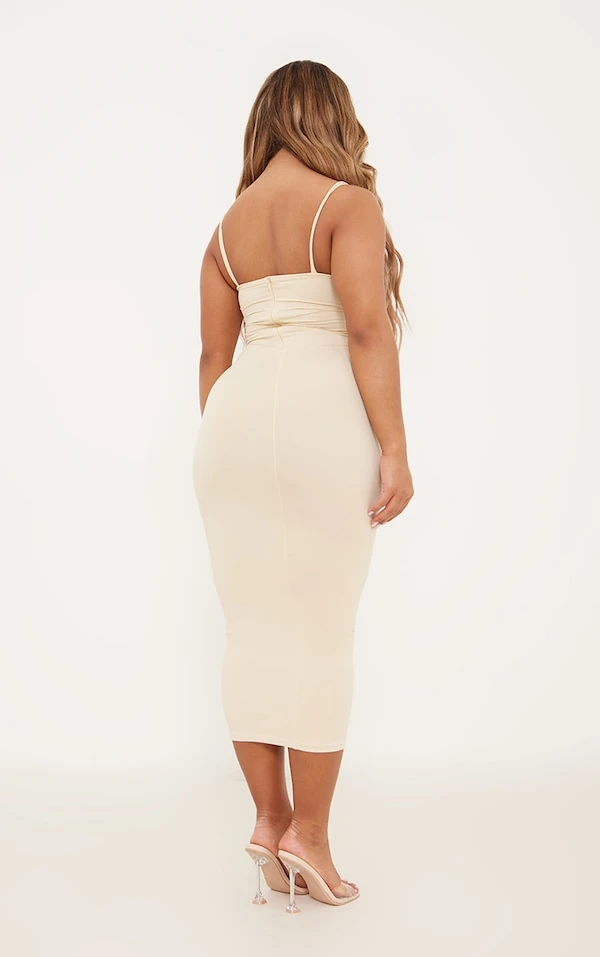 Shape Robe Mi-longue Douce Sable Clair Sans Coutures 2 Shape Robe Mi-longue Douce Sable Clair Sans Coutures – Image 2