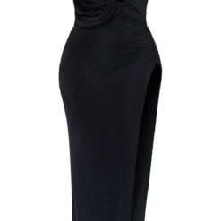 Plus Robe Longue Drapée Noire Fendue à Anneau -Promos Jupe Éthérée Boutique b3d003ec5c352809514f3e9d8a92fd8fa6bbdcd4 cmy5645 6