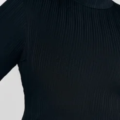 Plus Robe Moulante Côtelée Noire à Col Montant -Promos Jupe Éthérée Boutique b4b346acc2d27768d09abdb397a3a272d152c9cd cnc5160 4