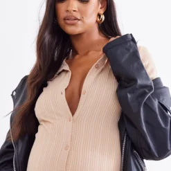 Maternité Robe De Grossesse Mi-longue Gris Pierre à Col -Promos Jupe Éthérée Boutique b6c01fe0b5da62c592c29c762b0b9d12ef793552 cnb2427 4