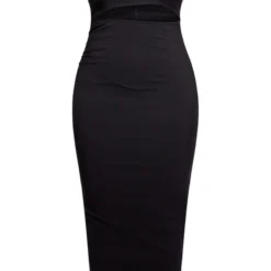 Shape Robe Mi-longue Asymétrique Noire Stretch Tissée Découpée -Promos Jupe Éthérée Boutique b6e0e9d09fe754d4d9ce7f334823d803a5521cfa cnb2801 5