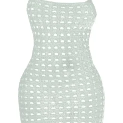 Petite Mini Robe Verte à Col Bénitier En Maille Crochet -Promos Jupe Éthérée Boutique b7f43cd3e159682ff1b8a0187dc90392c08fef9f cmw7898 6