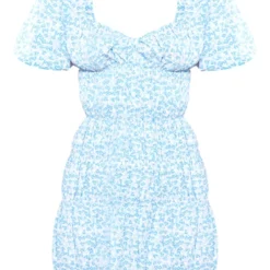 Petite Mini-robe Fleurie Bleu à Manches Bouffantes -Promos Jupe Éthérée Boutique b927cb9cd382154456615359af34b6ca311ca893 cne2101 5