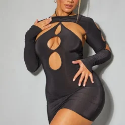 Shape Robe Très Moulante Noire à Découpes Et Superpositions -Promos Jupe Éthérée Boutique b93ff2c09afb391743ac03466e6c3f4f28a5f6bf cmv2853 4