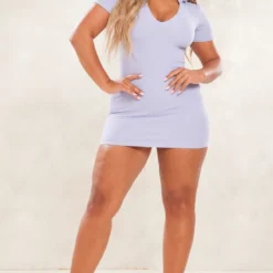 Shape Robe Moulante Côtelée Crêpée Bleu-gris à Manches Courtes Et Col -Promos Jupe Éthérée Boutique bd7a4317bb733543835a3bfcb64c9bbed2b07898 cne3753 3