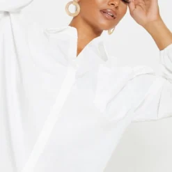 Plus Robe Chemise Oversize Blanche à Manches Bouffantes -Promos Jupe Éthérée Boutique bf32d47a276a5d7abea741055f81fc3859c5e068 cmc3981 5