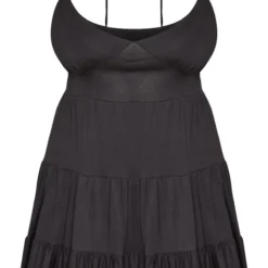 Plus Robe Droite En Jersey Noir à étages -Promos Jupe Éthérée Boutique c0f774867a23a8abaae8d1b96c8cd4d15105417c cne4170 5