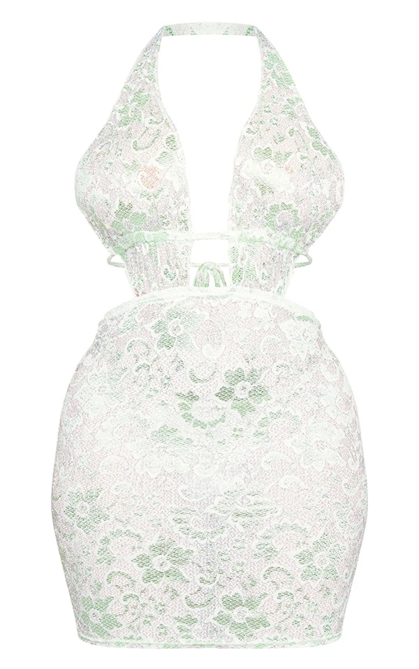 Shape Mini Robe En Dentelle Vert Citron à Décolleté Plongeant 5 Shape Mini Robe En Dentelle Vert Citron à Décolleté Plongeant – Image 5