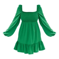 Plus Robe Droite En Mousseline De Soie Verte Froncée -Promos Jupe Éthérée Boutique c3e988cdb7905f3810dd88a30236b6e608795571 cnd2787 5