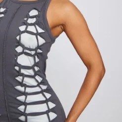 Petite Mini Robe Déchirée Gris Anthracite Style Tressé 8 Petite Mini Robe Déchirée Gris Anthracite Style Tressé -Promos Jupe Éthérée Boutique c583d3800be965e4348186310d84e449d9f53bef cnd3223 4