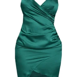 Shape - Robe Portefeuille Vert émeraude Satinée 11 Shape - Robe Portefeuille Vert émeraude Satinée -Promos Jupe Éthérée Boutique c773dcd3ec5a28065961b8854724f26bcf19c8e4 cly3037 6