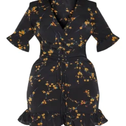 Plus Robe Fluide Noire à Imprimé Floral Et Corset -Promos Jupe Éthérée Boutique c7a5125a0a16dbcf2536723322d6b01d4a5ad39e cmf1373 3