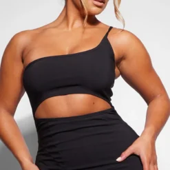 Shape Robe Mi-longue Asymétrique Noire Stretch Tissée Découpée -Promos Jupe Éthérée Boutique c7a642fee3344032d208f4effb03d6223d347d9b cnb2801 4