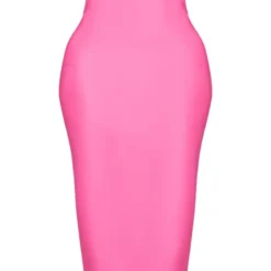 Shape Robe Moulante Mi-longue Rose Vif à Barre En V -Promos Jupe Éthérée Boutique c7d62d4da208e0ca42399641e784f297ae319c43 cne0490 5