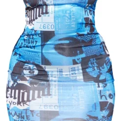 Shape Robe Moulante Bustier Imprimé Journaux Bleue -Promos Jupe Éthérée Boutique c8067264a0f292e7f910f9a6dd90a36e3653bef2 cne0412 5