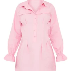 Maternité Robe De Grossesse Chemise Style Utilitaire Rose -Promos Jupe Éthérée Boutique c9662da4b0ebe24a5eb13911e133cf40cc1bee8e cmr0608 5