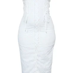 Plus Robe Mi-longue Blanche à Broderie Anglaise Et Lacets -Promos Jupe Éthérée Boutique cacb2baa14d8022788bb4e3e6c14a690cff85a50 cnd4877 5