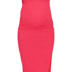 Maternité Robe De Grossesse Mi-longue En Maille Tricot Rose Vif Côtelée -Promos Jupe Éthérée Boutique cbef8be958239f560be30c2497d1ba67686d70f7 cmv9471 6