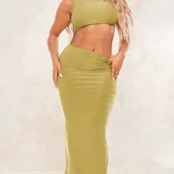 Shape Robe Moulante Longue Vert Olive à Devant Découpé 6 Shape Robe Moulante Longue Vert Olive à Devant Découpé -Promos Jupe Éthérée Boutique cbf2f1fb32eadafec34a3e369475d0574f0c8d1a cne9171 3