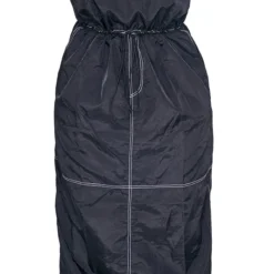 Plus Robe Mi-longue Bustier En Nylon Noir à Détail Coutures -Promos Jupe Éthérée Boutique cc3afefceedb94660eb89fb6be44d88690edc2a4 cnc7378 5