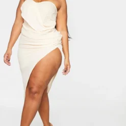 Plus Robe Moulante Nude En Mousseline De Soie Effet Drapé à Bonnets -Promos Jupe Éthérée Boutique cdde7dc5cc79a3b442fa54d13e5949eeebb4fe40 cmn9544 3