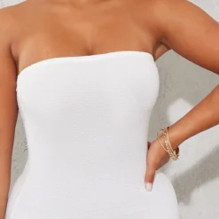 Shape Robe Bustier Mi-longue Blanche Texturée -Promos Jupe Éthérée Boutique ce2691aaffdc1b98c4ffdb4c8acb343f38ab4ec7 cna2346 5