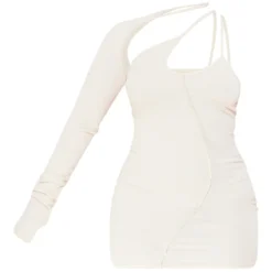 Shape Robe Moulante Gris Pierre Texturée à Manche Asymétrique Et Coutures -Promos Jupe Éthérée Boutique ce915e4539946b9262bd09fd2041f4bb5191877e cnb0883 5