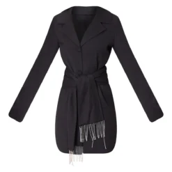 Tall Robe Blazer Noire Nouée à La Taille -Promos Jupe Éthérée Boutique cfd3248098bd22a9a2d5389224641bfc181a7780 cnb6663 5