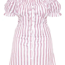 Plus Robe Droite Rose Imprimé Rayures à Col Bardot Et Boutons 7 Plus Robe Droite Rose Imprimé Rayures à Col Bardot Et Boutons -Promos Jupe Éthérée Boutique d074710b03b1d2b368ed6138500ed0f8f72863ec CMD9158 3