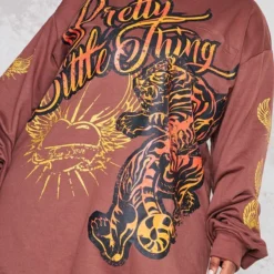 Plus Robe Pull Oversize Chocolat Imprimé Graphique -Promos Jupe Éthérée Boutique d0b89815749f59c586a64ebca6a20d04ec8cf287 cnb4739 4