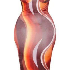 Plus Robe Mi-longue Côtelée Froncée Marron Ombré à Bonnets -Promos Jupe Éthérée Boutique d0cc9d15964b5566af3e719c896ebab1d51f3980 cmr6972 6