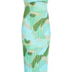 Plus Robe Longue Plissée Verte Imprimé Abstrait à Bretelles 9 Plus Robe Longue Plissée Verte Imprimé Abstrait à Bretelles -Promos Jupe Éthérée Boutique d21fbedd768fa2576862a6243db43833452fe2bf cne5090 5