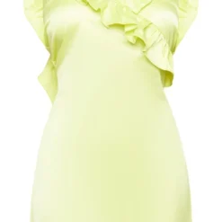Petite Mini Robe Satinée Jaune Citron Volantée -Promos Jupe Éthérée Boutique d38c584ab08350e60f5ac462a382e940c13c53de cnd3225 5