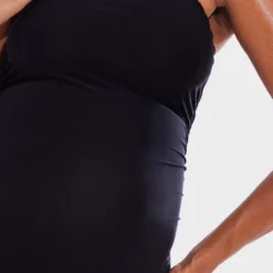 Maternité Robe Mi-longue De Grossesse Moulante Noire Asymétrique -Promos Jupe Éthérée Boutique d3bbb38755997100c0bf0c8aba033228c4ca2639 cnb2446 4