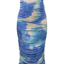 Maternité Robe De Grossesse Longue Froncée à Bustier Imprimé Dégradé Bleu -Promos Jupe Éthérée Boutique d60a6e4e788a6dfbf3444a7299a5cf827ba16162 cnd7194 5