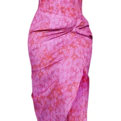 Plus Robe Mi-longue Imprimé Zébré Rose Froncée Sur Le Côté -Promos Jupe Éthérée Boutique d715520535f1cd70b1fc5943fccbd8052c380b20 cne0687 5