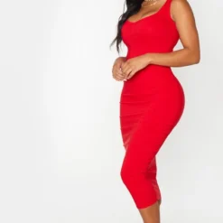 Shape Robe Mi-longue Rouge à Détail Bonnets Et Bretelles -Promos Jupe Éthérée Boutique d7e84e1c53875f800a7d279c5e7b66981c046235 cmg6519 4