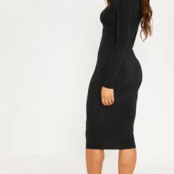 Tall - Robe Mi-longue Moulante Noire à Col Montant -Promos Jupe Éthérée Boutique d9a41d55d9e9d6ec90904e845e788cae205b69e6 cma1073 2