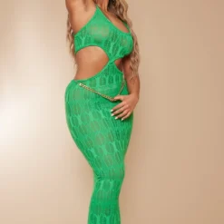 Shape Robe Longue Texturée Vert Vif Découpée à Bretelles -Promos Jupe Éthérée Boutique d9f1f387cc8095a159165a161edb4f1ef9e7e7d2 cne0367 3