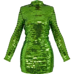 Petite Robe Très Courte Verte à Sequins Et épaulettes -Promos Jupe Éthérée Boutique da64bebf3215931493f9246179de359407fefa2e cnb6711 5