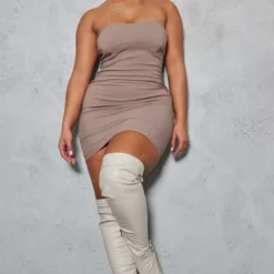 Shape Robe Moulante Tissée Stretch Café Au Lait à Armatures Et Détail Coutures -Promos Jupe Éthérée Boutique da8b0635cc5ae6ae640ac701389c8a8c770de67d cnd0574 3