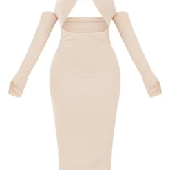 Shape Robe Longue Côtelée Douce Gris Pierre à Col Bardot Nouée Sur Le Devant -Promos Jupe Éthérée Boutique dd6dbacee411cfa0201965141e44f3fdcf5cccea cmy0757 6