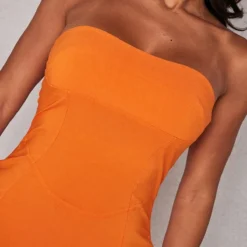 Shape Robe Mi-longue Orange Tissée Stretch à Empiècements -Promos Jupe Éthérée Boutique de39d372cb78a74aeb58fa02e1279f4724b93eec cnd5118 4