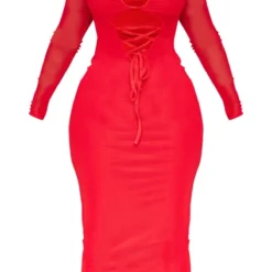 Shape Robe Longue Rouge En Mesh Froncé à Col Bardot Et Manches évasées -Promos Jupe Éthérée Boutique de4f589344f2cc2384392d58113e8e3f1baf71f2 cnb1142 5