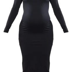 Maternité Robe De Grossesse Longue Noire Sculpt Luxe à Manches Longues -Promos Jupe Éthérée Boutique dfbafd3d67fef085fc3d6a5368be9bc262832f07 cnd3249 5