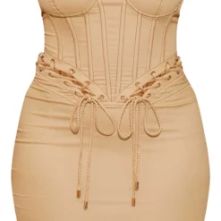 Shape Robe Moulante Gris Pierre Style Corset à Détail Lacets Cordes -Promos Jupe Éthérée Boutique e0af9407db72a001c5bf9f17264adeca7cd77adc cmw3044 6