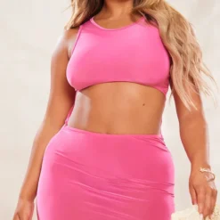 Shape Robe Moulante Longue Rose Vif à Devant Découpé -Promos Jupe Éthérée Boutique e492f85d21071bd3e072c9043b14481dcb6cd464 cne9170 4